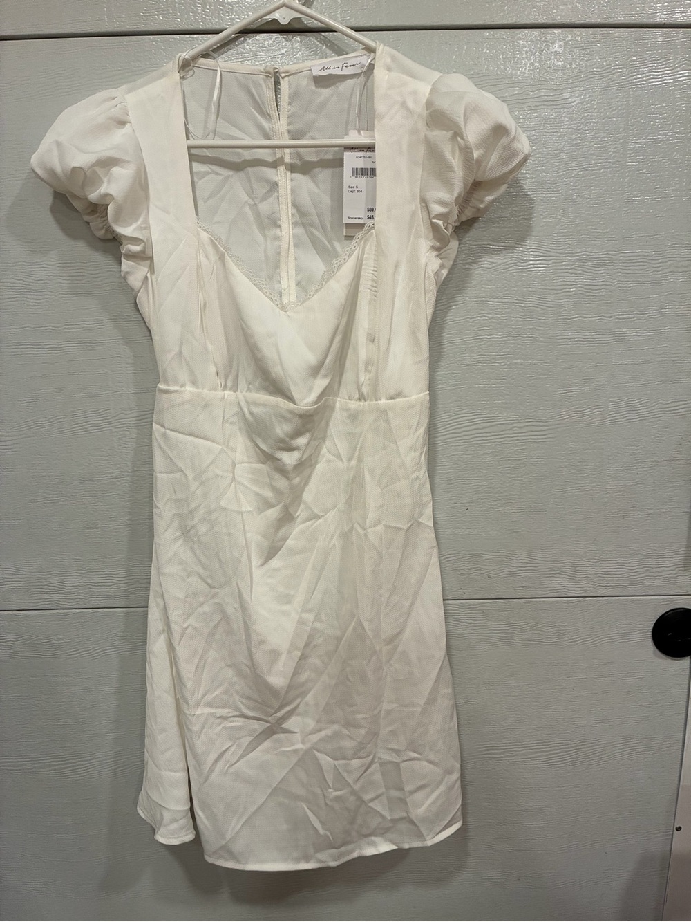 White Puff Sleeve A-Line Dress cottagecore girlhood  core ballet core
Cutecore